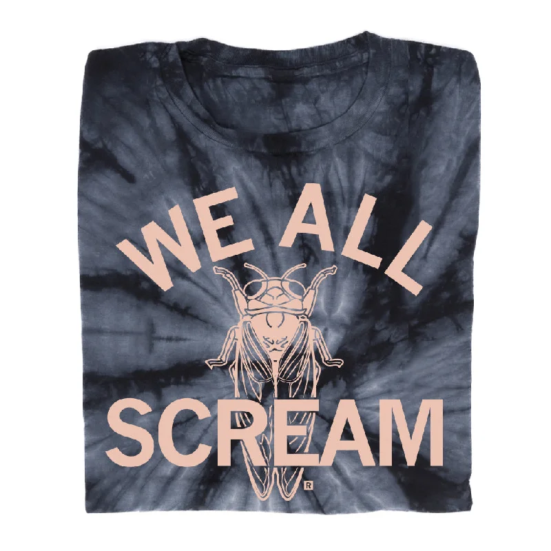 Women's Blouse with High CollarWe All Scream Cicada Tie Dye