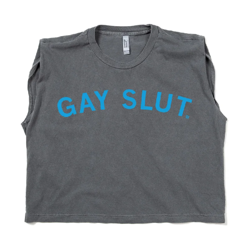 Women's Blouse with ButtonsGay Slut Muscle Crop Top