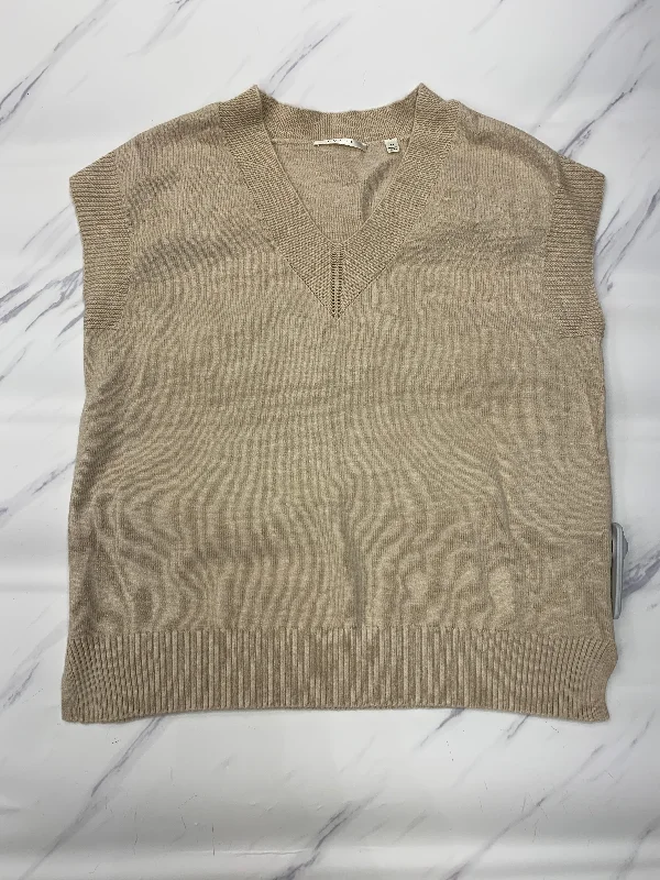 Women's Cap Sleeve SweatersSweater Short Sleeve By Cyrus Knits In Tan, Size: M