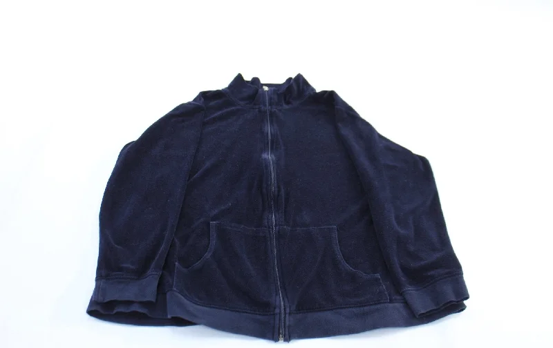 Women's Coats with Fur Trimmed HoodWomen's Mossimo Blue Velour Zip Up Jacket