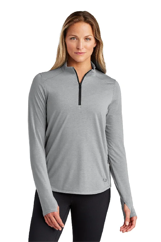 Women's Hooded Sweatshirts with Mid WaistOgio Womens Motion Moisture Wicking 1/4 Zip Sweatshirt w/ Pocket - Greystone - New