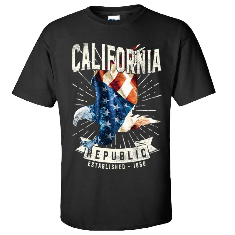 Women's Hooded Sweatshirts with Chenille LiningCalifornia Republic USA Bald Eagle Asst Colors T-shirt/tee