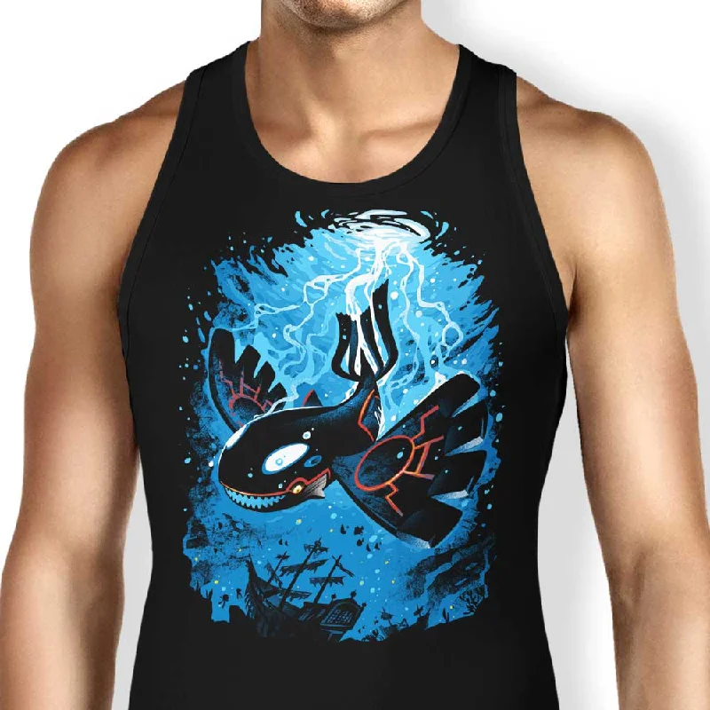 Women's Blouse with Shirt CollarCataclysm of Oceans - Tank Top