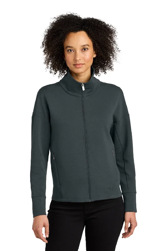 Women's Hooded Sweatshirts with Zipper PocketsOgio Womens Transcend Full Zip Sweatshirt w/ Pockets - Tarmac Grey - New