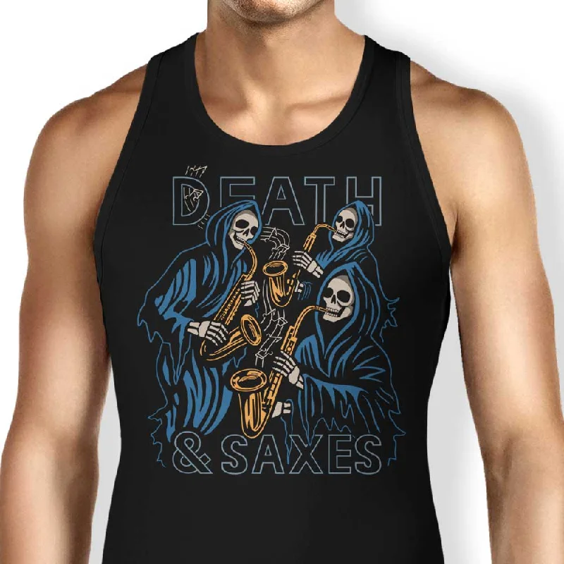 Women's Blouse with Boat CollarDeath and Saxes - Tank Top