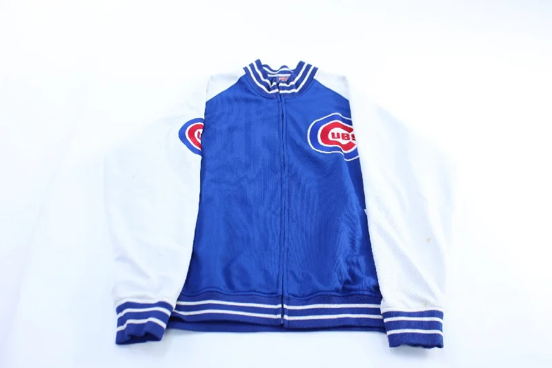 Women's PeacoatsMajestic Embroidered Chicago Cubs Zip Up Jacket