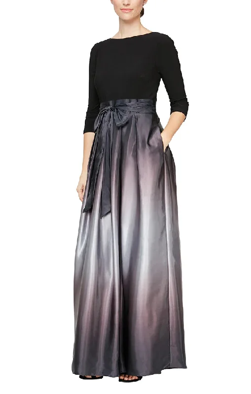 Women's Denim SkirtsSL Fashions 9151111 Ombre Skirt Long Formal Dress