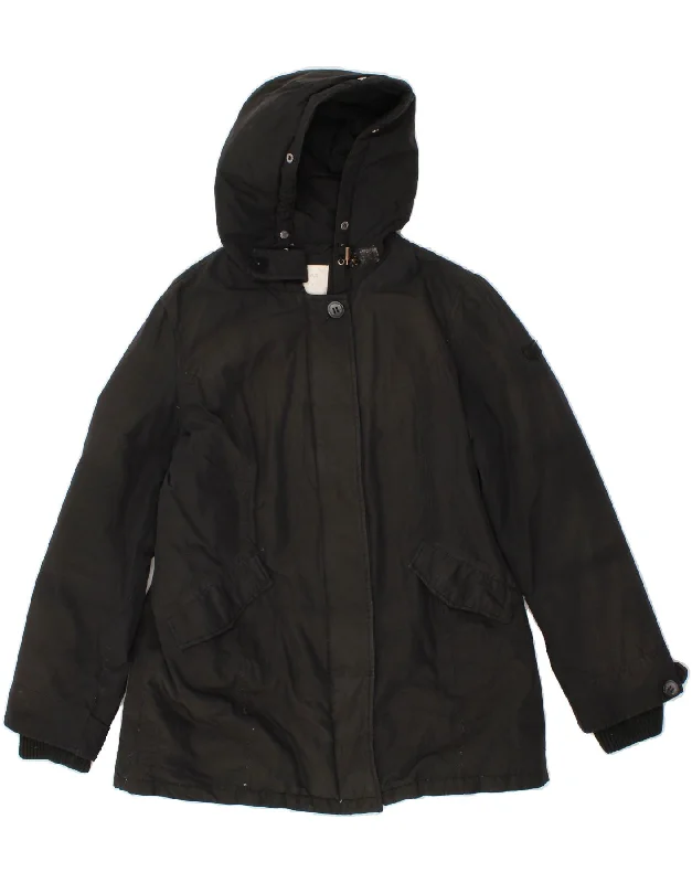 Women's Trench CoatsGAS Womens Hooded Padded Jacket UK 16 Large Black