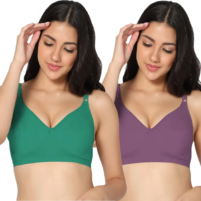 moisture-wicking sports braFull Coverage Non-Padded Bra (Pack of 2)