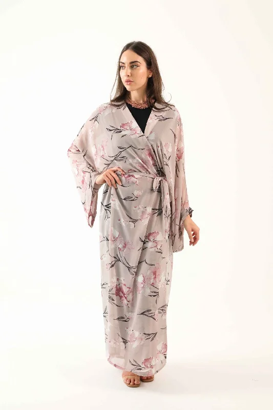 floral print women's pajamasCan Purple Blush? Kimono