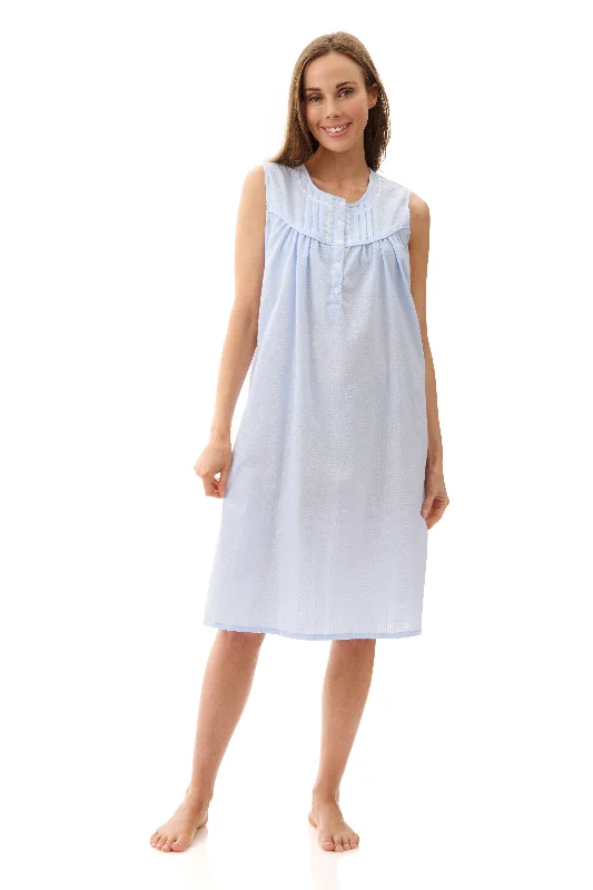 women's pajamas for winter warmthGivoni seersucker nightie 4ck29