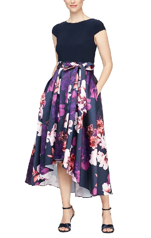 Women's Chic SkirtsSL Fashions 9259256 Petite Printed Skirt Long Formal Dress