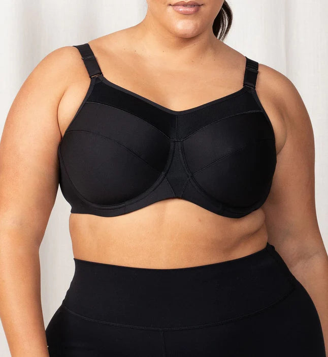 plus-size underwire balconette braTriumph 10210364 Triaction Ultra Sports Bra Black