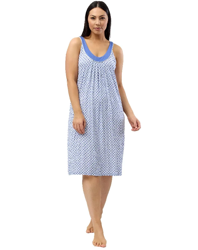 women's pajamas with moisture-wicking fabricSLEEVELESS DECO DRESS