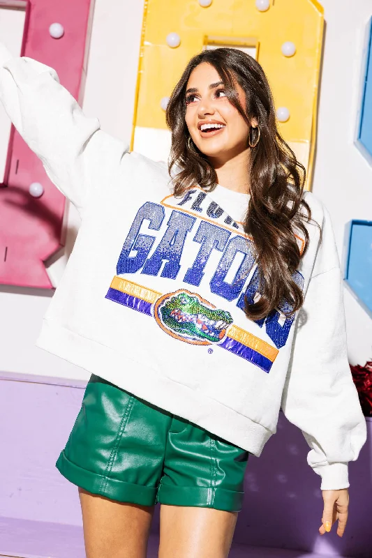 Women's Hooded Sweatshirts with Heavyweight FabricLicensed Grey 'Florida Gators' Vintage Sweatshirt