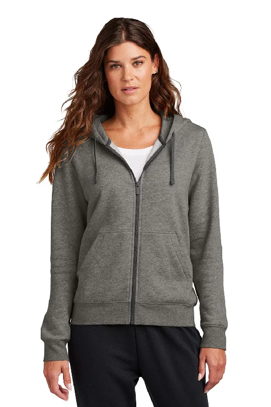 Women's Hooded Sweatshirts with Floral LiningNike Womens Club Fleece Full Zip Hooded Sweatshirt Hoodie w/ Pockets - Heather Charcoal Grey - New