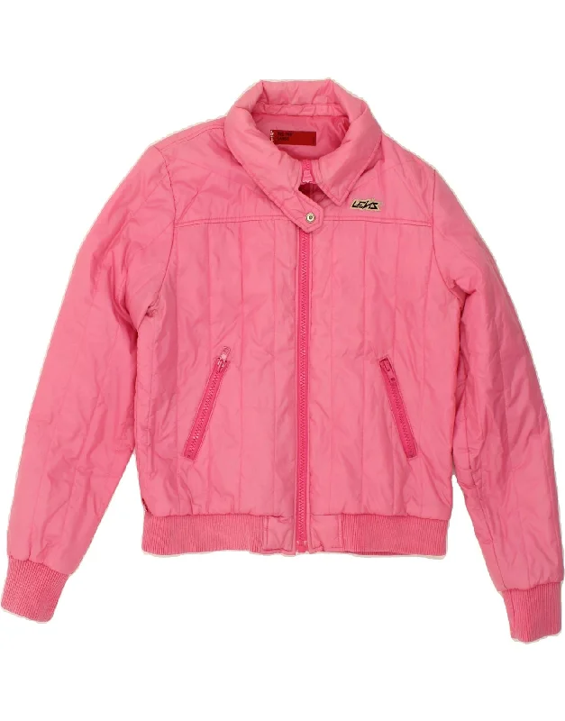 Women's Coats with Fur Trimmed ButtonsLEVI'S Womens Padded Jacket UK 16 Large Pink Polyamide