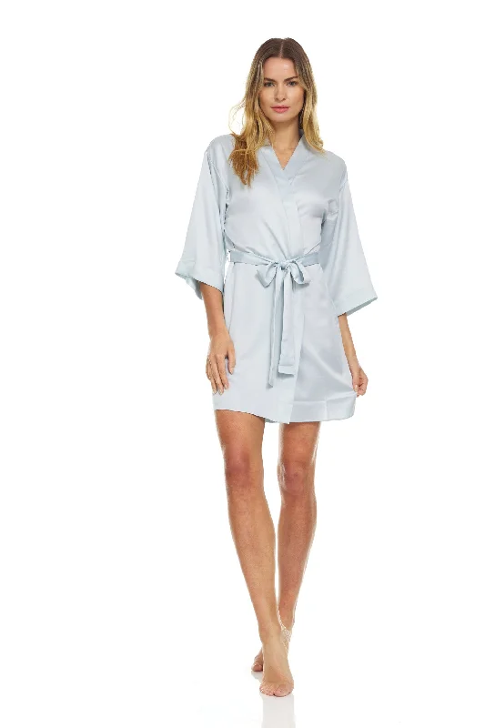 women's pajamas with adjustable waistbandsVICTORIA CHARMEUSE ROBE IN COLORS