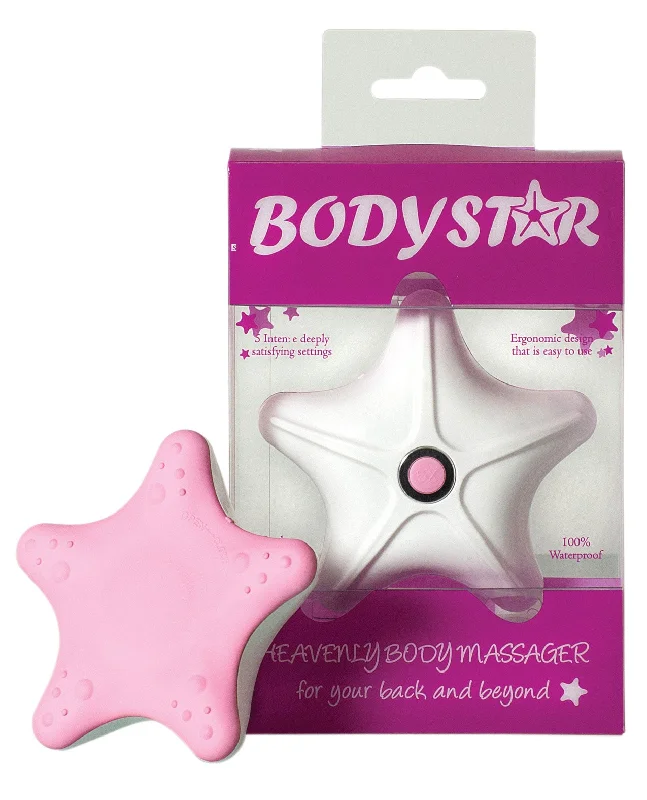 plus-size wireless racerback braBody Star Massager - Pink-white