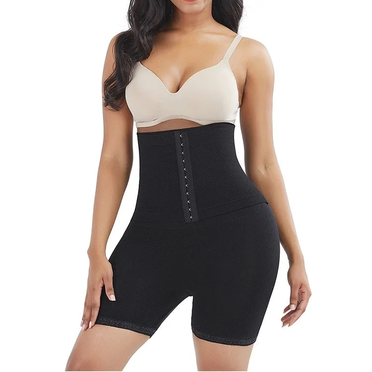 open-bust waist trainer with lace overlay for eleganceFigura Nueva Shapewear Short