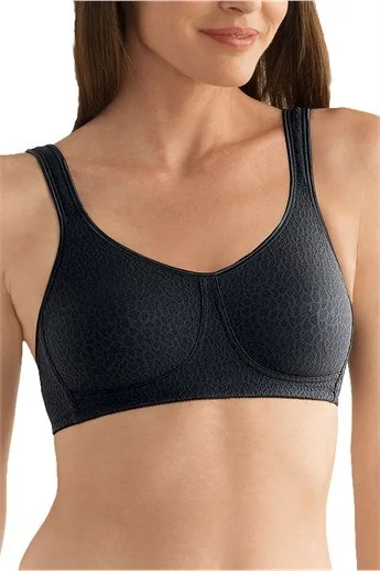 plus-size underwire bra with wide underbandAmoena 0591 Mona Mastectomy Wire Free Black