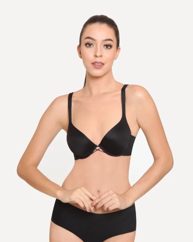 smoothing high-waisted bra for tummy controlGORGEOUS V Comfort Lux Bra  BLACK