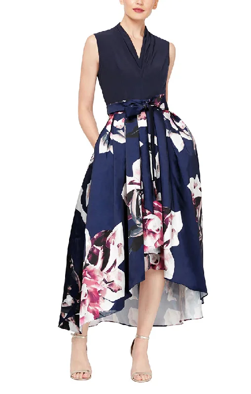 Women's Wrap SkirtsSL Fashions 9159236 Printed Mikado Skirt Long Formal Dress