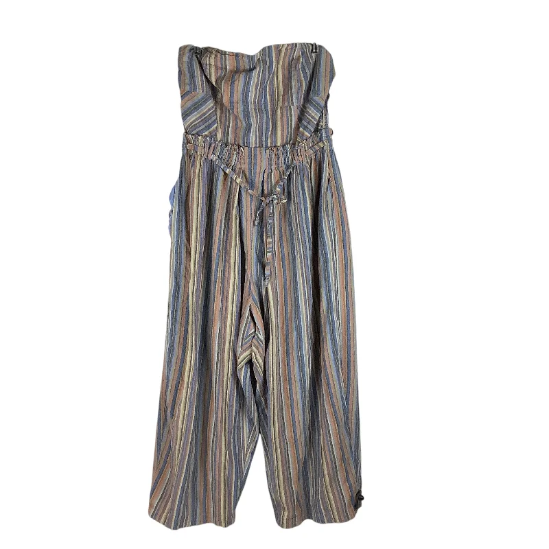 Women's Jumpsuits with Straight HemJumpsuit By Free People In Striped Pattern, Size: Xl