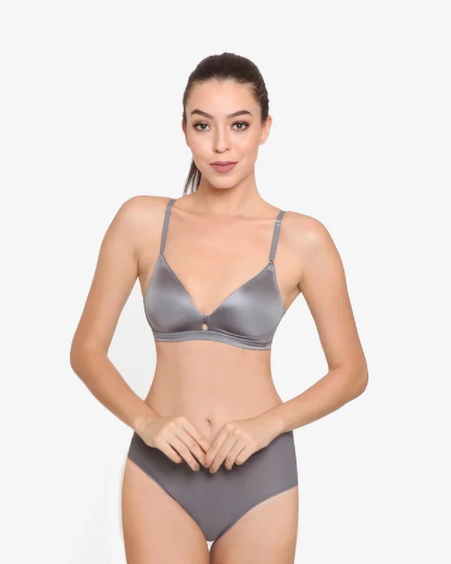 sleep bra for comfortSLEEPLESS V shape comfort  lux bra  GREY