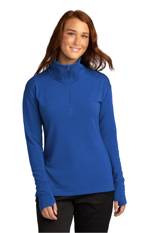 Women's Hooded Sweatshirts with Mesh LiningSport-Tek Womens Flex Fleece Moisture Wicking 1/4 Zip Sweatshirt - True Royal Blue