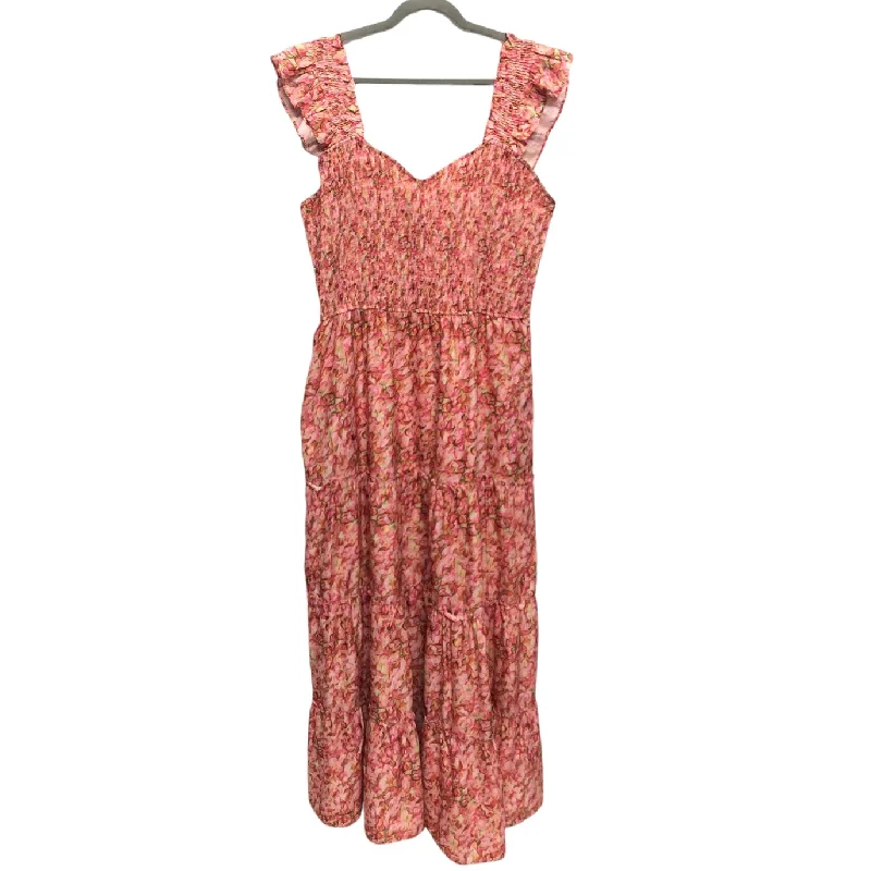 Women's Maxi DressesDress Casual Midi By Clothes Mentor In Orange & Pink, Size: 2x