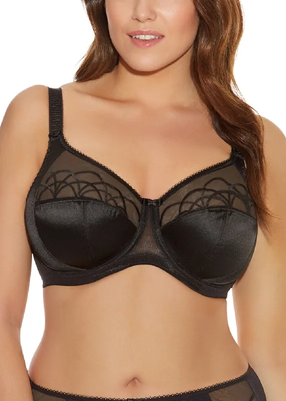 high-support sports bra for yogaElomi EL4030BLK Cate UW Bra