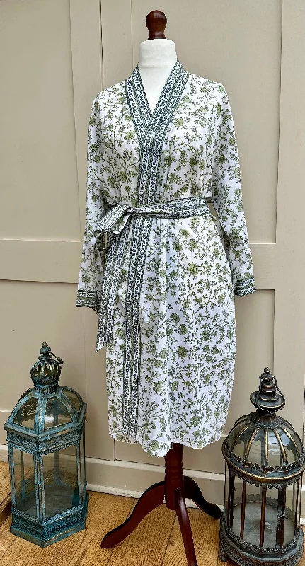 women's pajamas with a subtle shimmerAnokhi Antonia Midi Dressing Gown