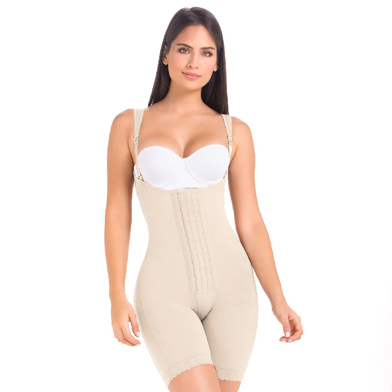 lace-up corset shapewear for waist trainingMariaE FQ100 | Fajas Colombianas Postoperatorias para Mujer Busto Abierto | Postquirúrgica | Powernet