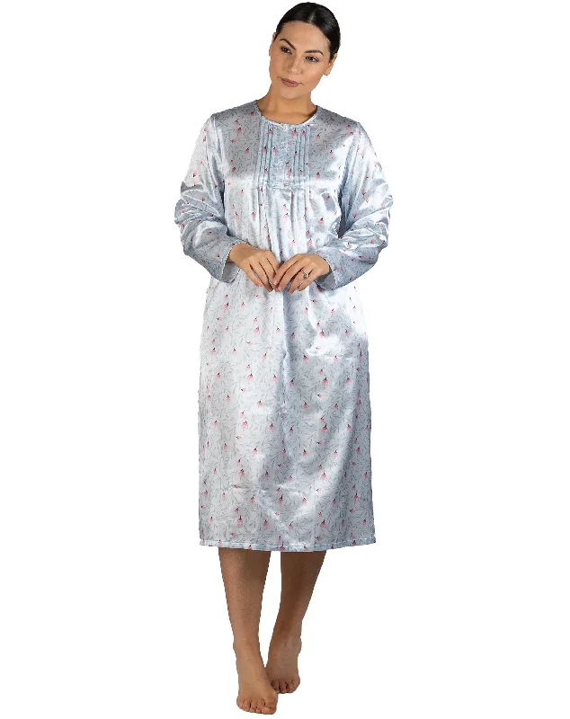 women's pajamas for cozy bedtime routinesLILY PLEATED SATEEN NITE