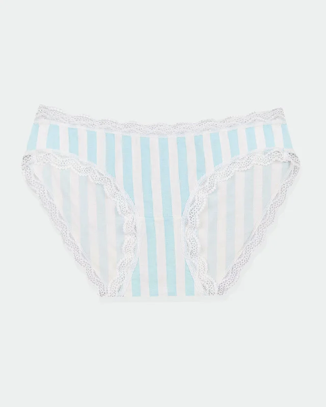 breathable mesh sports briefs for womenThe Original Brief - Pale Blue Stripe