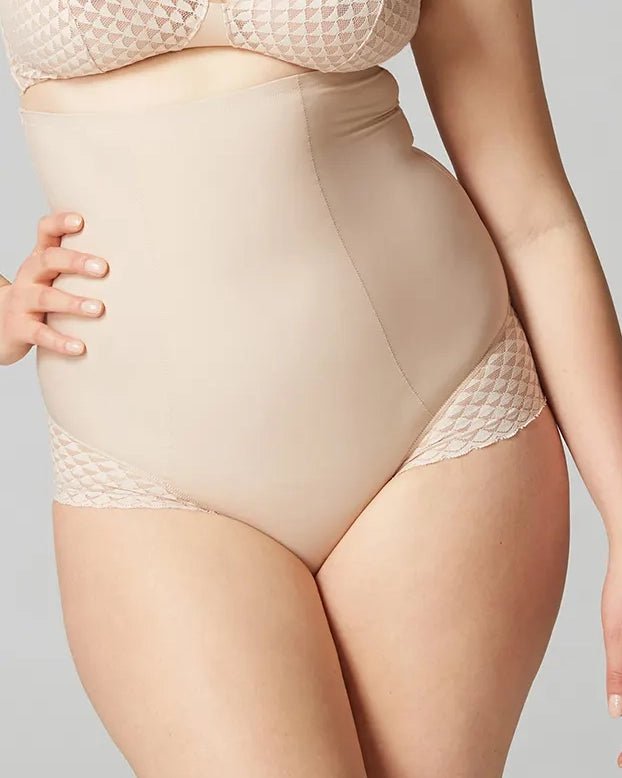 long-sleeve body suit for smoothing under sleevesSimone Perele Subtile High Waist Brief Shapewear