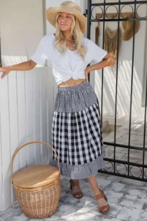 Women's Denim SkirtsClara skirt black/white