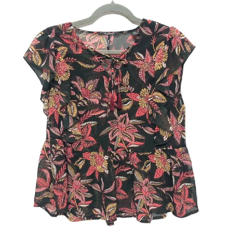 Women's Blouse with Rounded CollarBlack & Pink Blouse Sleeveless Scotch & Soda, Size S