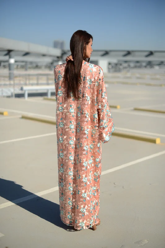 women's pajamas with a sophisticated eleganceShe's in Love: Peach Leaves Kimono