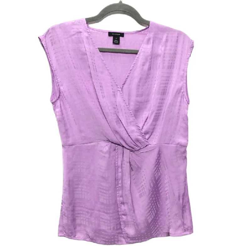 Women's Blouse with Low CollarPink Blouse Sleeveless Halogen, Size Xs