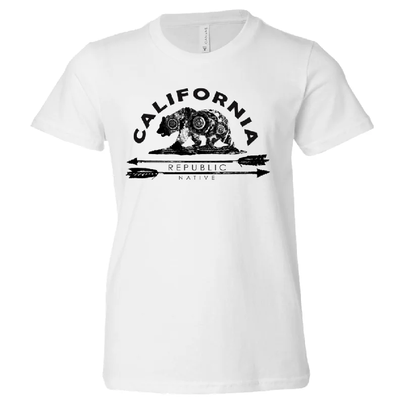 Women's Hooded Sweatshirts with Front PocketsCalifornia Arrow Bear Asst Colors Youth T-Shirt/tee