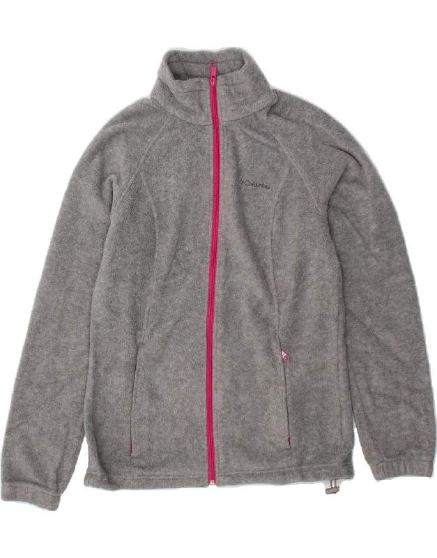 Women's Parka CoatsCOLUMBIA Womens Fleece Jacket UK 10 Small Grey Polyester