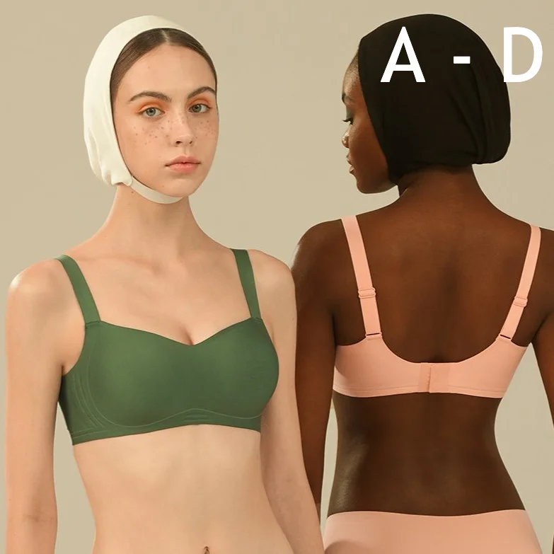 backless bra with invisible strapsZoey Wireless Square Neck Bra Basil