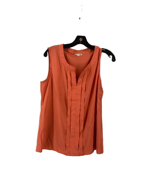 Women's Blouse with Lapel CollarCoral Blouse Sleeveless Calvin Klein, Size M