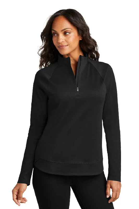 Women's Hooded Sweatshirts with Ombre LiningPort Authority Womens C-FREE Cypress Snag Resistant 1/4 Zip Sweatshirt - Deep Black - New