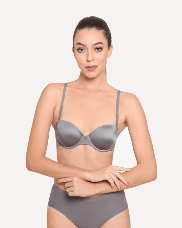 seamless bra for sensitive skinMULTIBRA comfort  lux bra  GREY