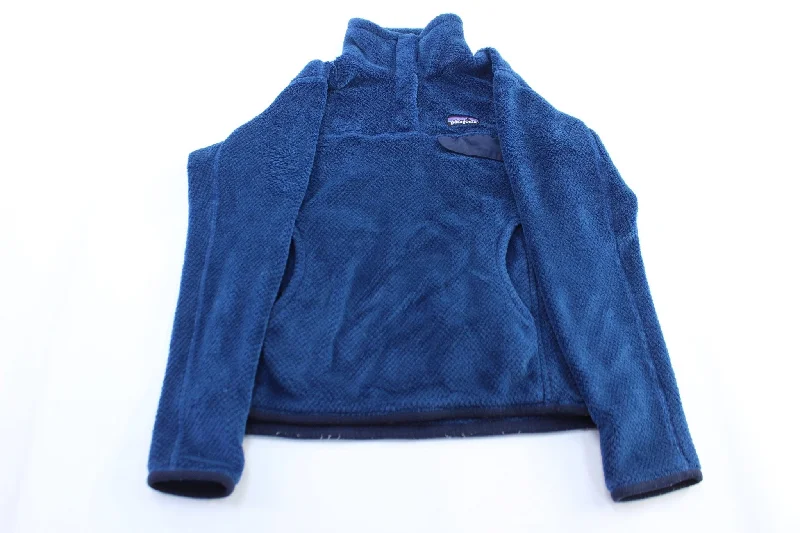 Women's Coats with Fur Trimmed BeltWomen's Patagonia Logo Patch Blue Snap-T Fleece Pullover