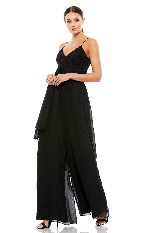 Women's Jumpsuits with Mandarin CollarMac Duggal 70100 Jumpsuit