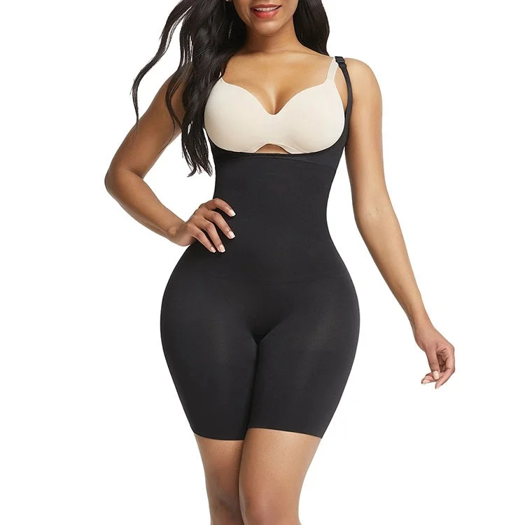 plus-size waist cincher with lace overlayFigura Nueva Seamless Bodysuit